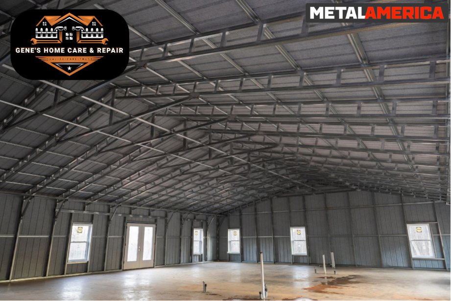 40x70x9 metal shop and office interior Central Texas